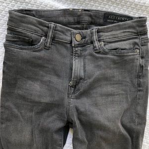 All saints gray washed denim
